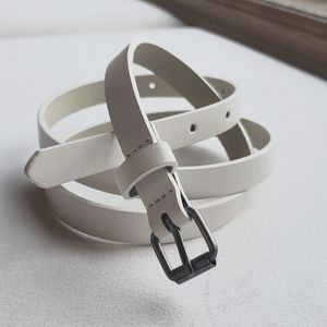 White faux leather belt #2